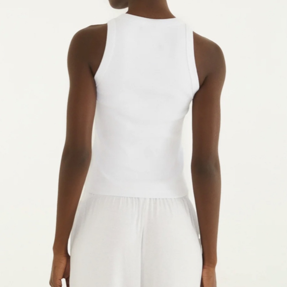Farm Rio White Ribbed Tank NWT - Picture 3 of 3